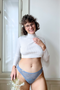 MODAL | Hi-Cut graublau mit Spitze