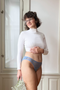 MODAL | Hi-Cut graublau mit Spitze